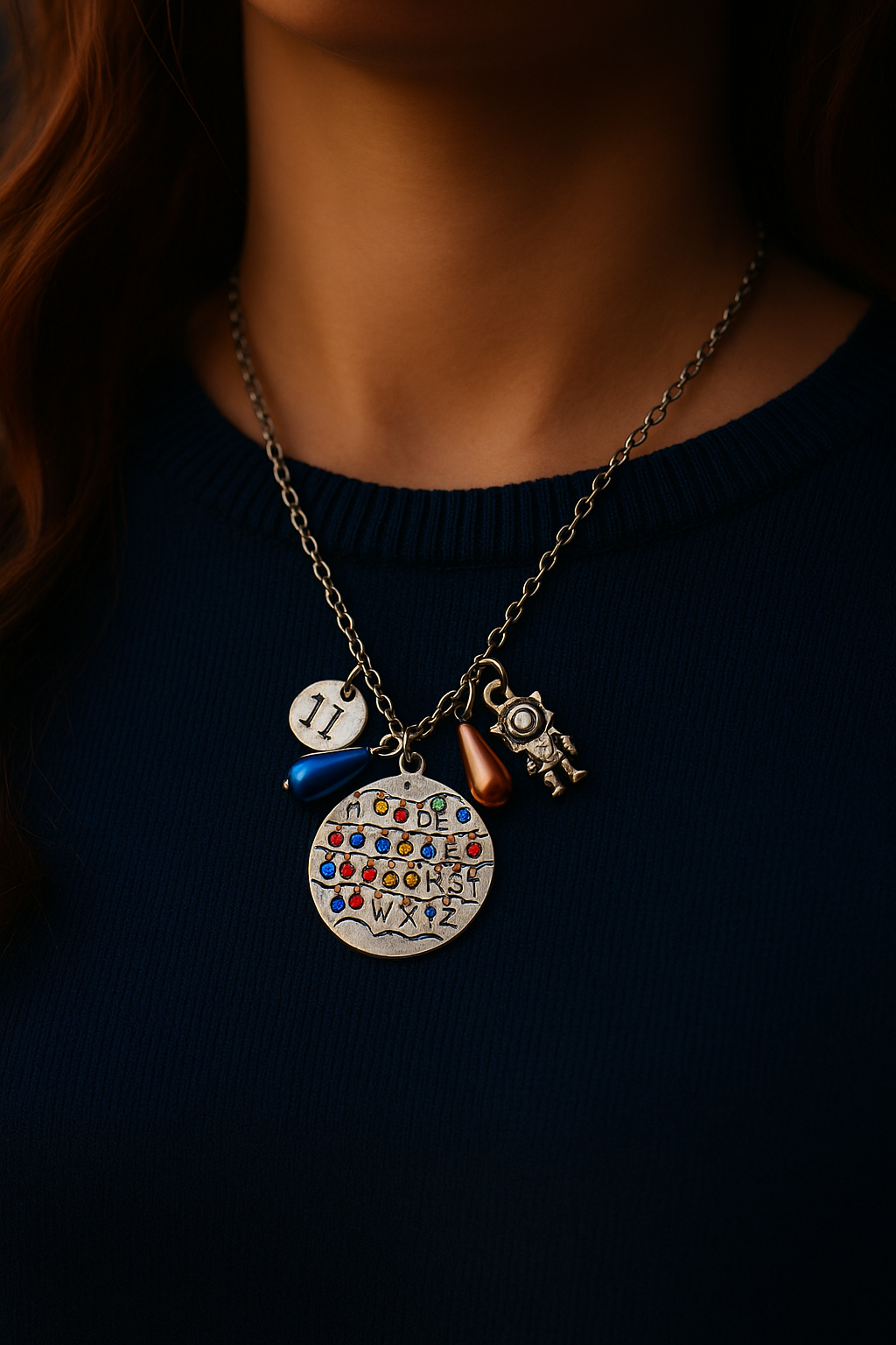 Secret Light Necklace – Retro Jewelry with Hidden Message